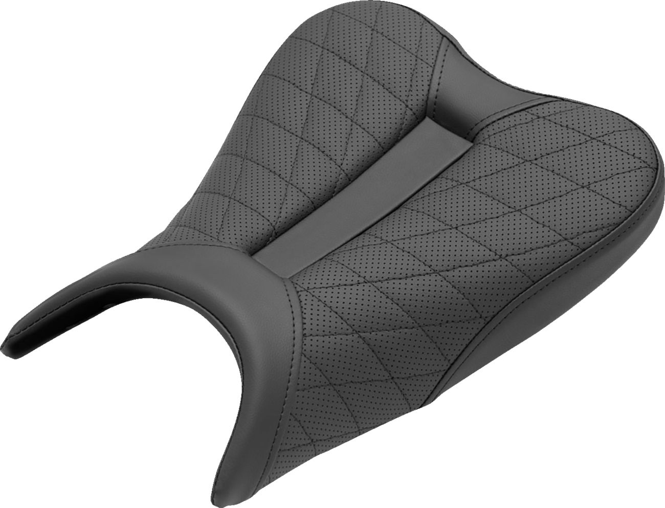 SADDLEMEN Track Seat - Lattice Stitch - Black - Ninja 400 2018-2022 0810-K079