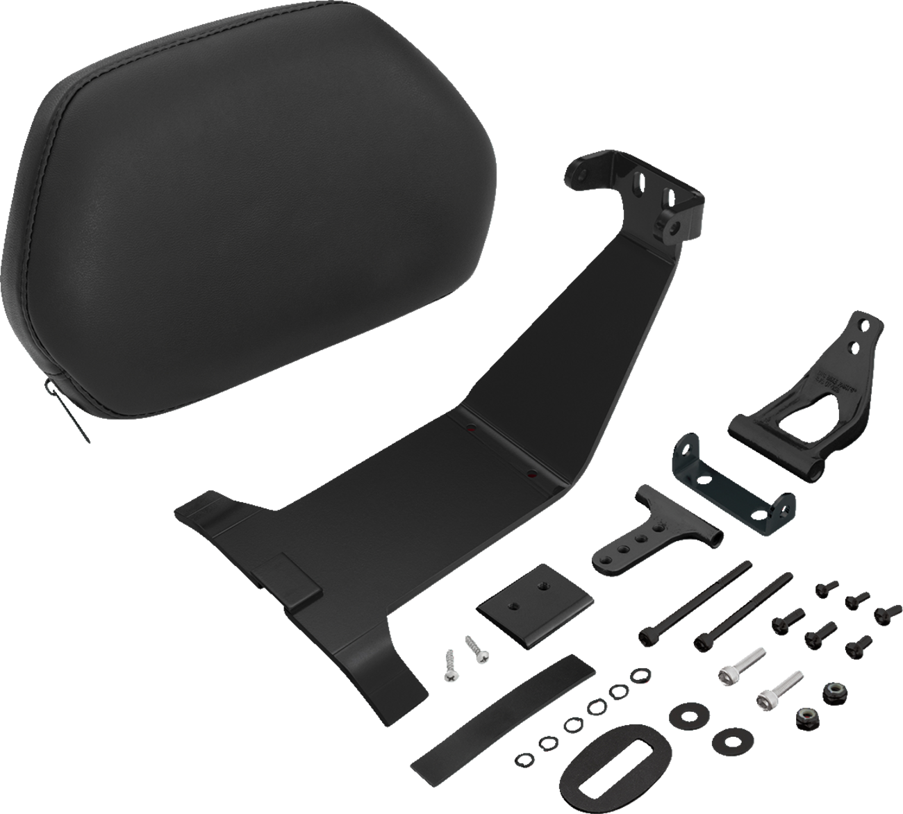 SHOW CHROME Passenger Backrest - Smooth - Black - Ryker '20-'22 41-420