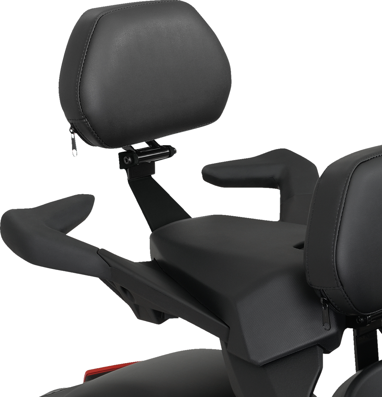 SHOW CHROME Passenger Backrest - Smooth - Black - Ryker '20-'22 41-420