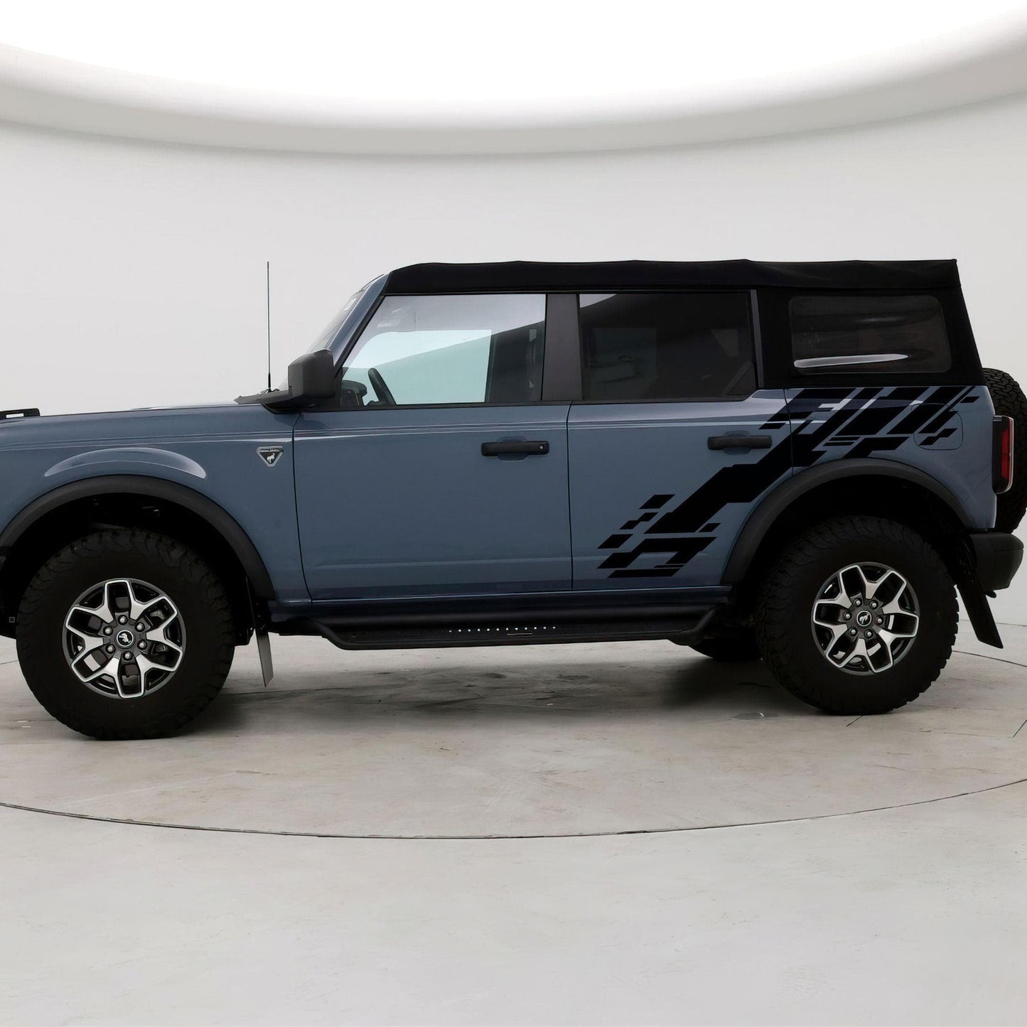 Bronco Digital Glitching Stripes Decal. #6838