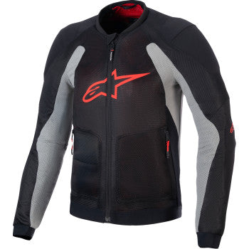 ALPINESTARS Troop-Air Jacket - Black/Ash Gray/Bright Red - 2XL 3301225-1087-2XL