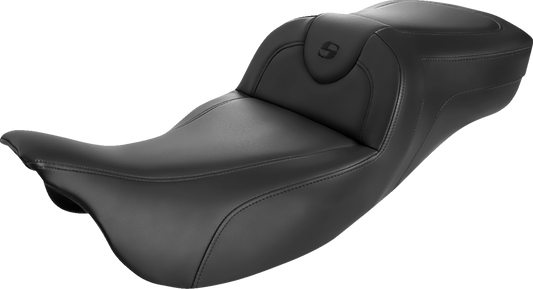 SADDLEMEN Roadsofa Extended Reach Seat - Black/Black Stitching - w/o Backrest 808-07B-188