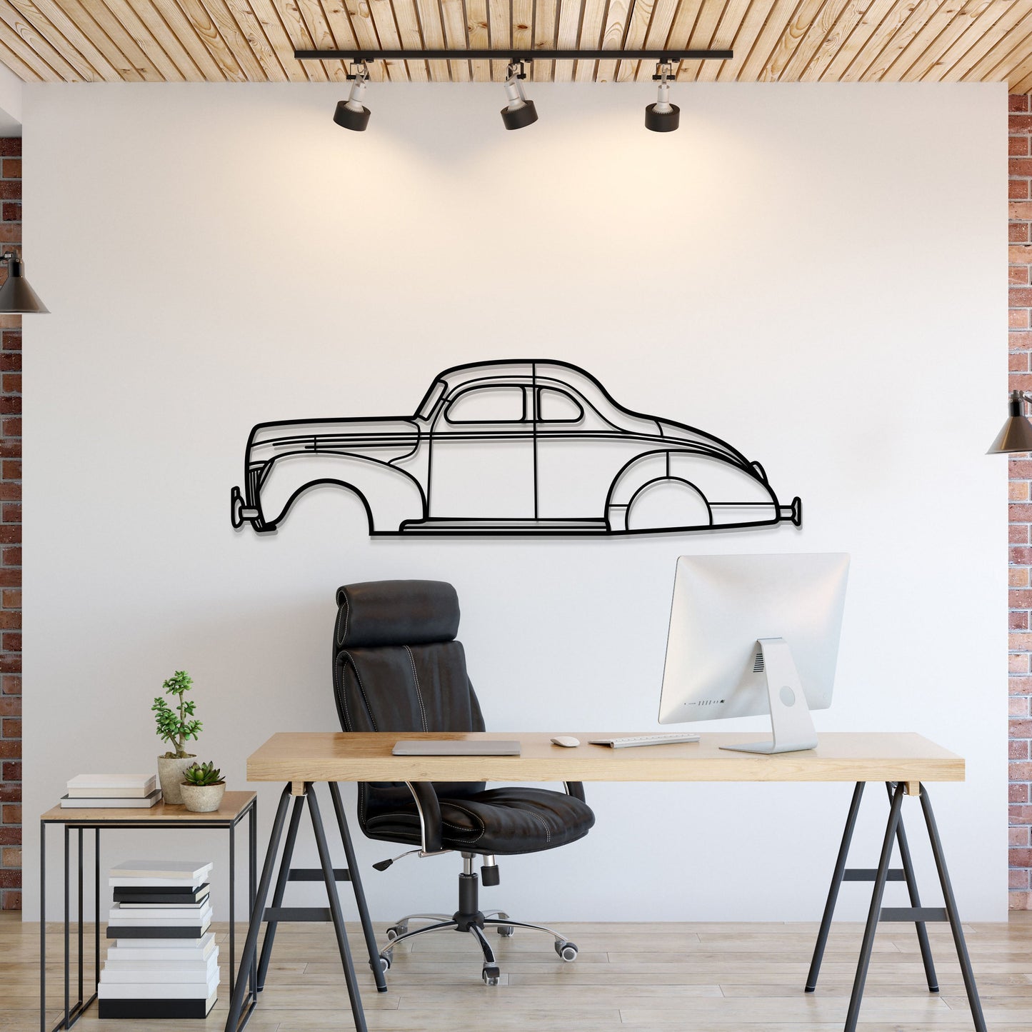 1940 De Luxe Coup Metal Car Wall Art - MT0008