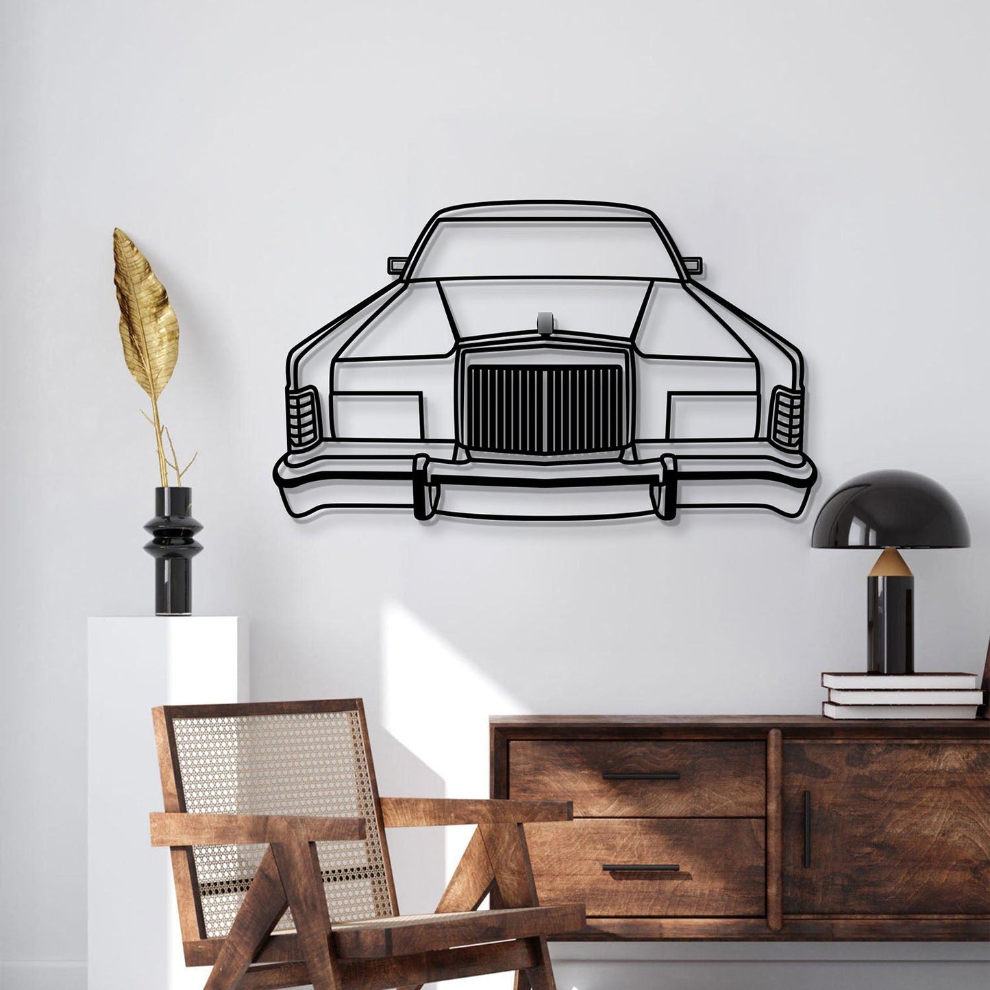 1978 Town Car Front View Metal Car Wall Art - MT1359