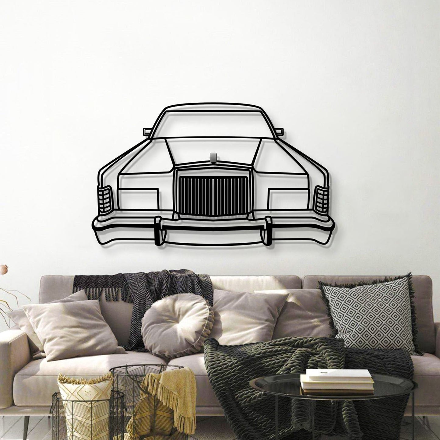 1978 Town Car Front View Metal Car Wall Art - MT1359