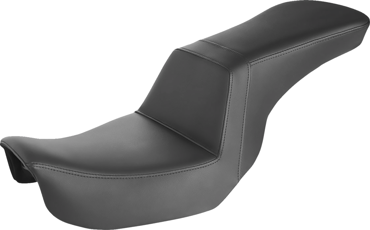 SADDLEMEN Step-Up Seat - Smooth - Black - Dyna 806-04-194
