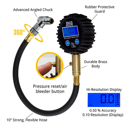 ElitePro™ Digital Tire Pressure Gauge - Professional Accuracy - 200 PSI