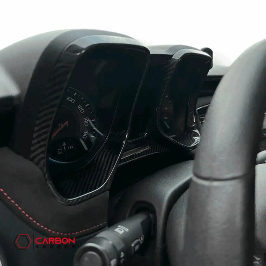 2010-2015 Chevy Camaro Carbon Fiber Gauge Cluster Trim Cover