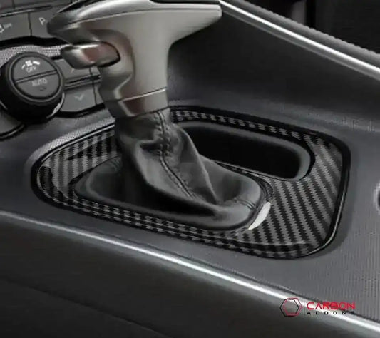 2015-2023 Dodge Challenger Gear Shift Trim Real carbon fiber cover