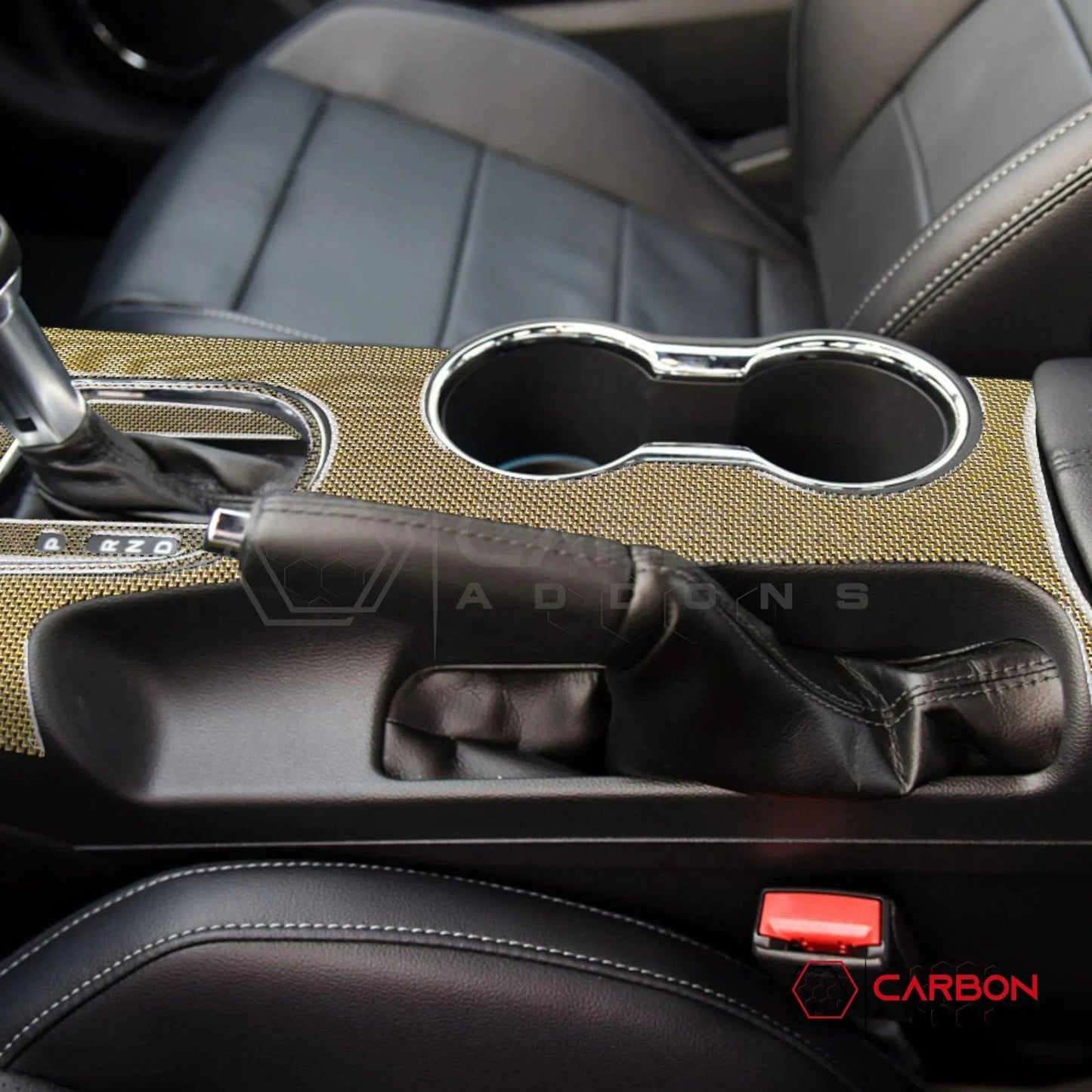 2015-2023 Mustang Reflective Carbon Fiber Center Console Overlay