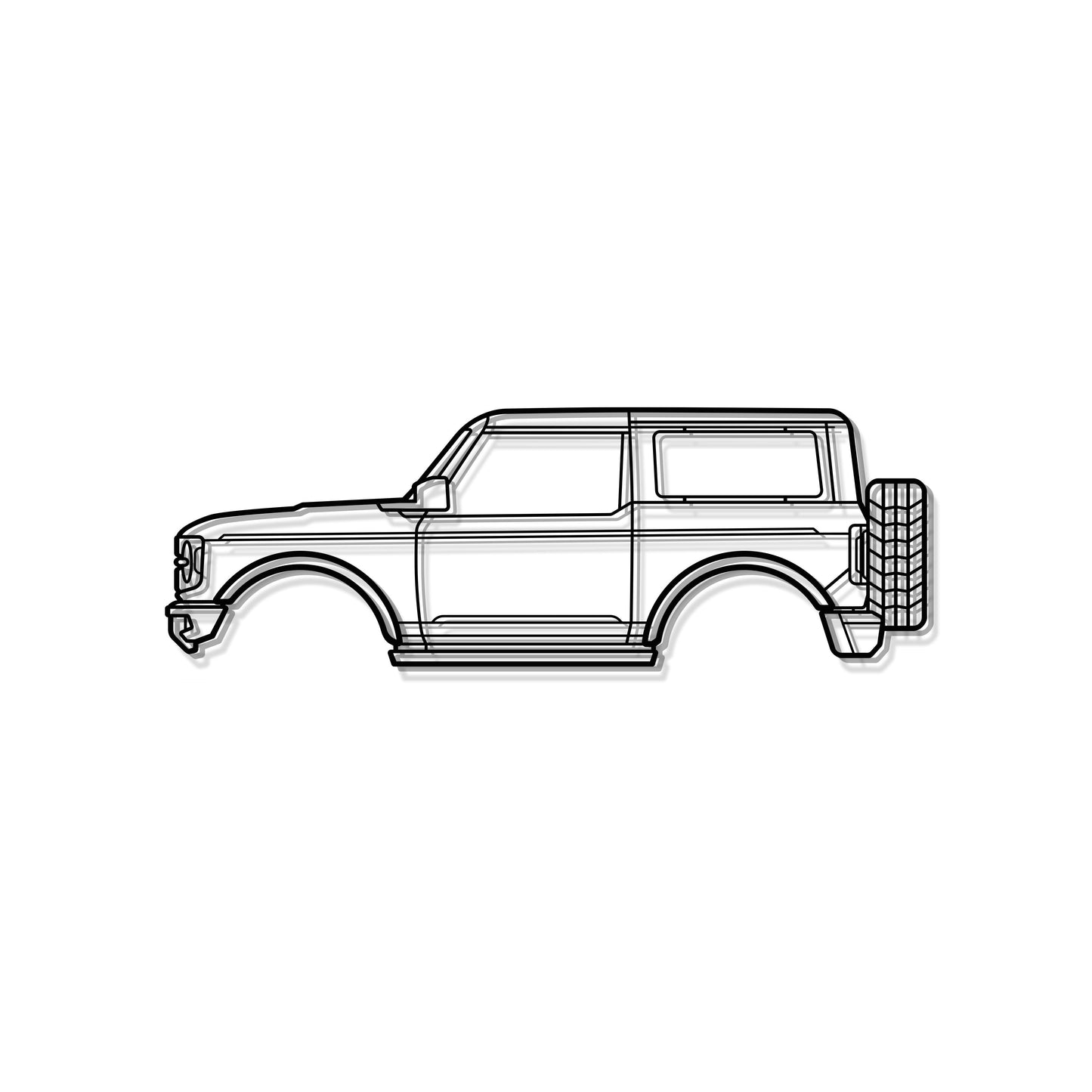 2021 Bronco 6th Gen Metal Car Wall Art - MT0732