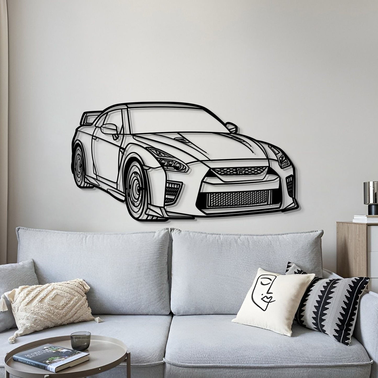 2023 GT-R R35 Perspective Metal Car Wall Art - MT1282