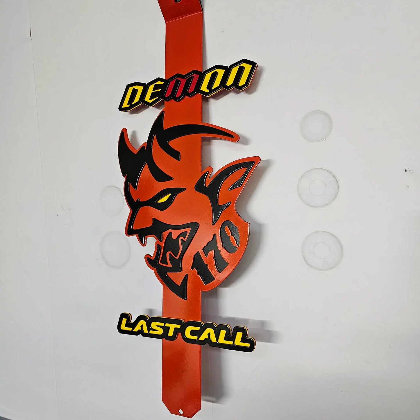 Dodge Demon Last Call 170 Hood Prop – Full Color Custom Steel Hood Prop for Car Shows, Plasma Cut Display, Heavy Gauge, Made in USA