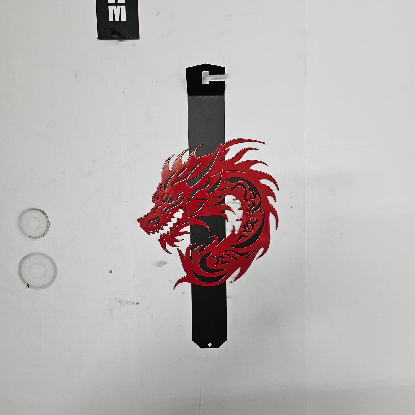 Custom Tribal Dragon Hood Prop – Steel Car Show Engine Bay Display Stand – 24" or 30" Handmade, Powder Coated