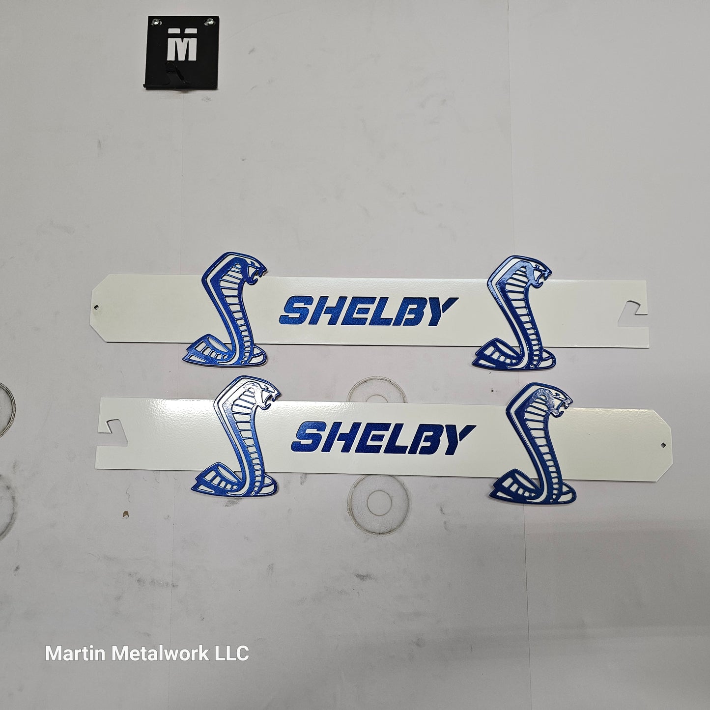 Shelby Cobra Car Show Door Props – Custom Plasma Cut Steel with Dual Cobra Design and Shelby Lettering – Pair for Car Show Display