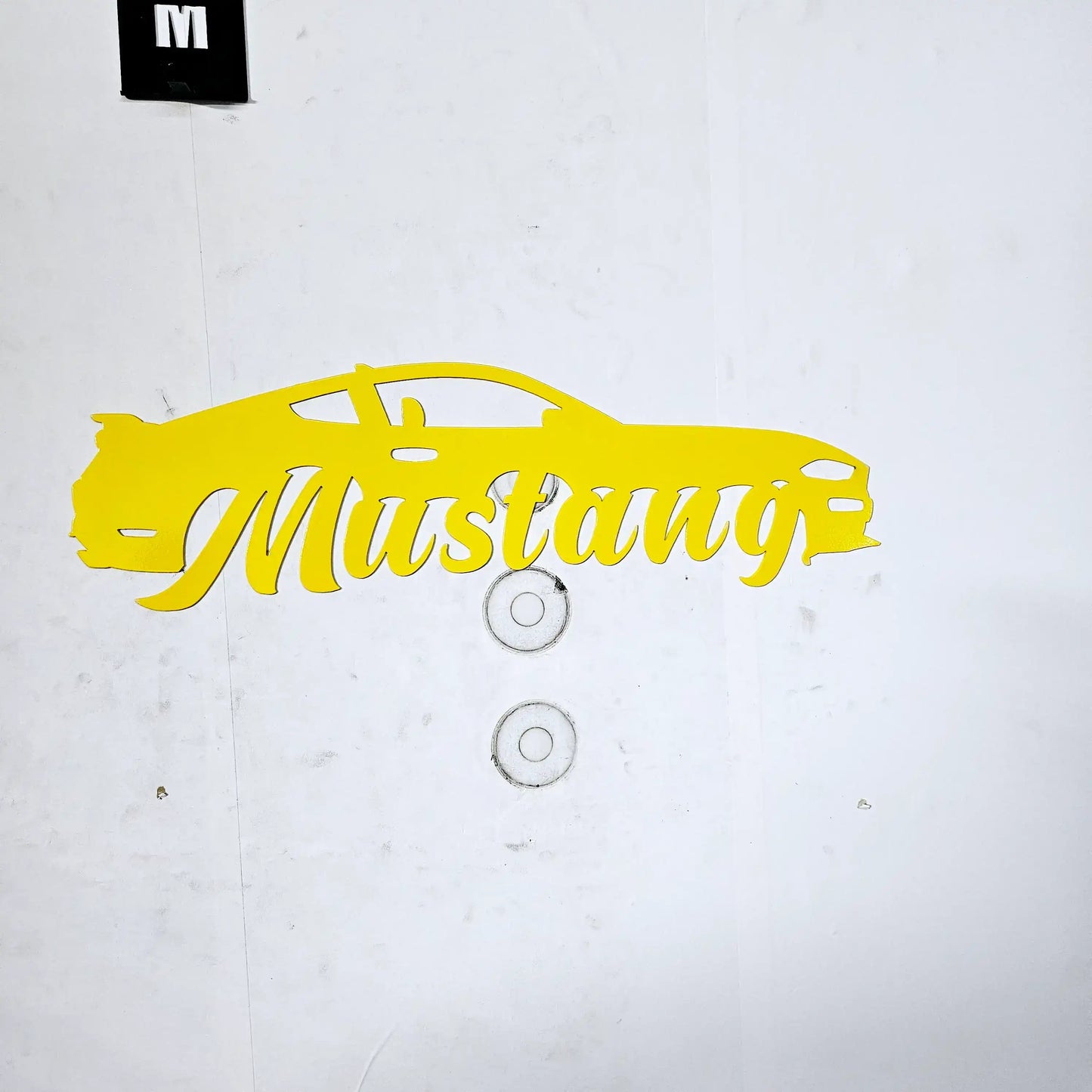 6th Gen Mustang Metal Wall Art – Plasma Cut Steel Decor for Garage, Mancave, or Office – Custom Color Car Gift 20"x6"