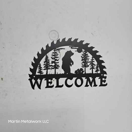 Bears In Saw Blade Sawblade Sign
