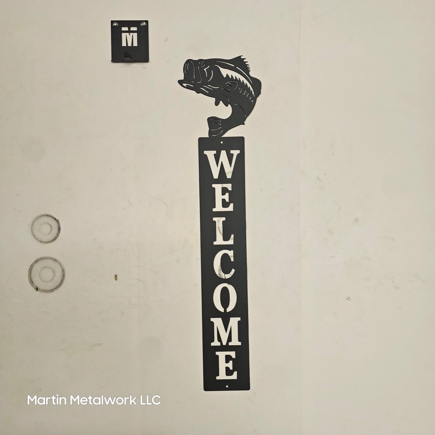 Vertical Welcome Sign With Bass