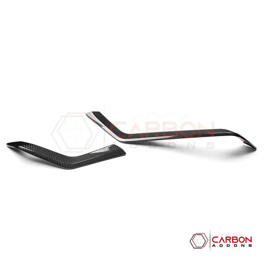 2026+ Corvette C8 Dashboard Outer Display Side Stripes Real Carbon Fiber Cover