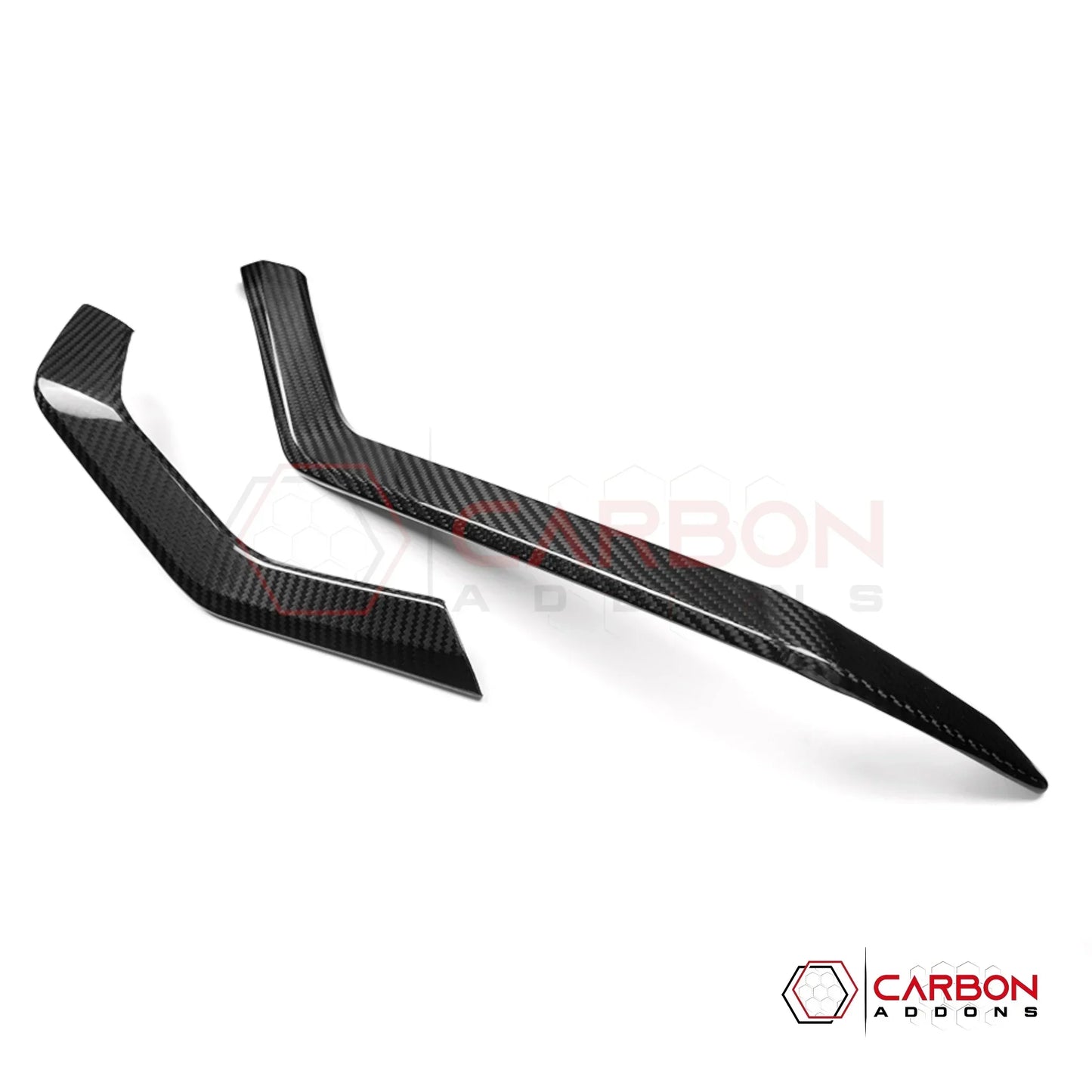 2026+ Corvette C8 Dashboard Outer Display Side Stripes Real Carbon Fiber Cover