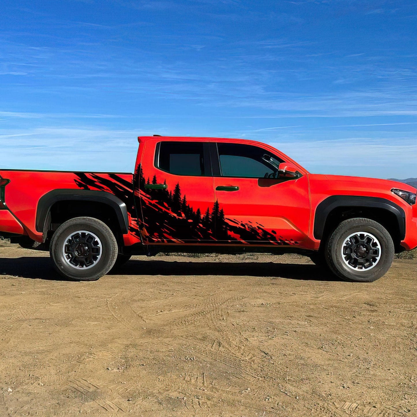 Overland Forest Tree Mud Splash Truck Decal. #6849