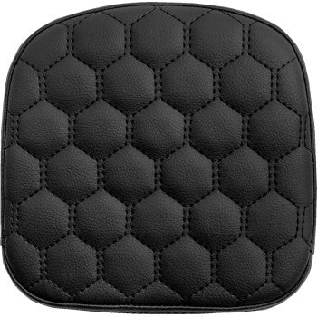 SADDLEMEN Sissy Bar Pad - Honeycomb - Black Stitching 40749