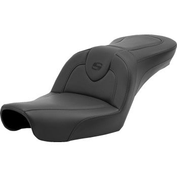 SADDLEMEN Roadsofa™ Seat - without Backrest - Black/Black Stitching - FXD '96-'03 896-04-187