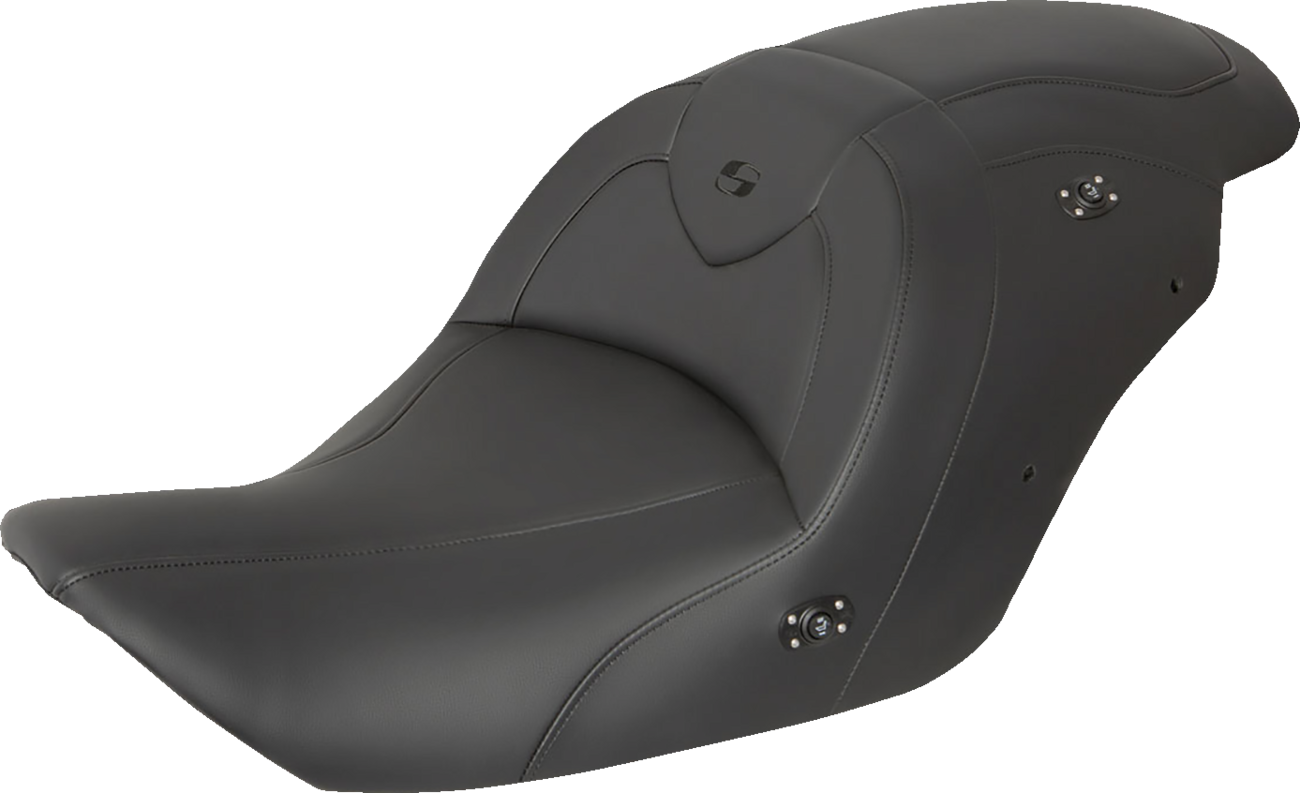 SADDLEMEN Seat - RoadSofa - without Backrest - Black w/ Black Stitching - Heated - GL1800 '14-'17 H23-20-187HCT
