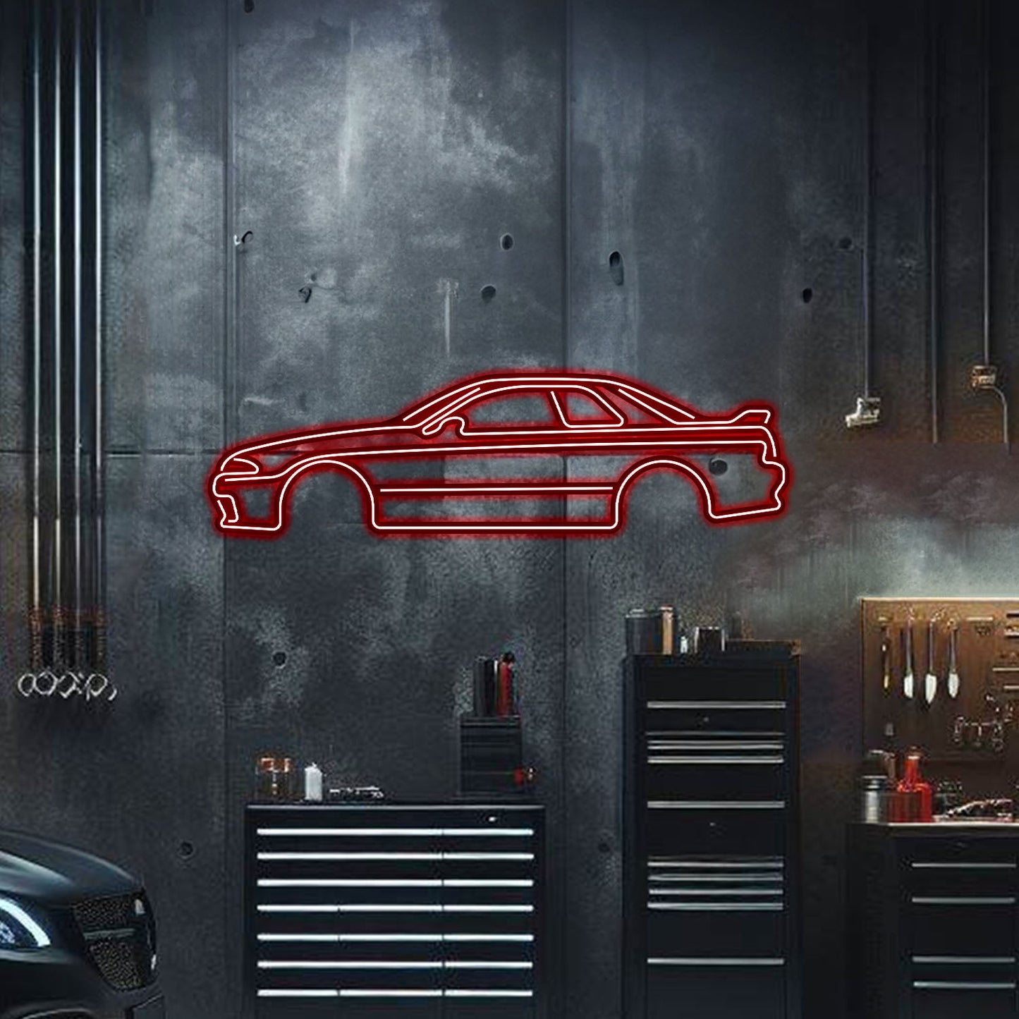 Skyline GT-R R32 Metal Neon Car Wall Art - MTN0035