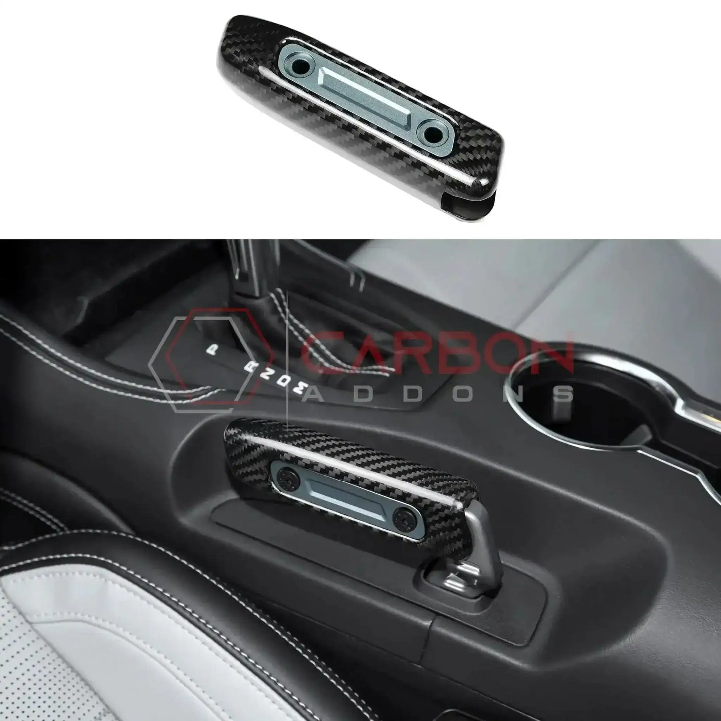 Direct Replacement Carbon Fiber Handbrake Handle for 2024+ Ford Mustang