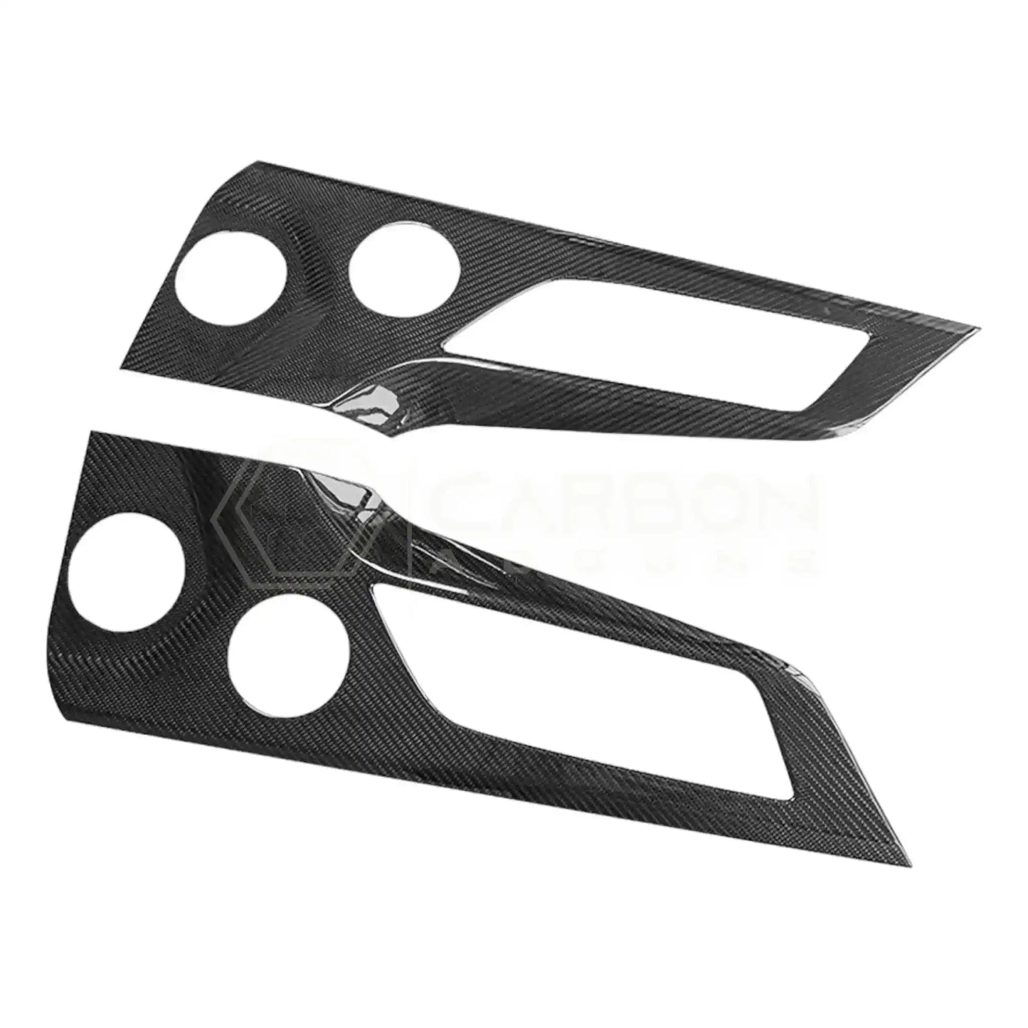 Real Carbon Fiber Door Handle & Speaker Panel Trim Covers for 2024+ Ford Mustang