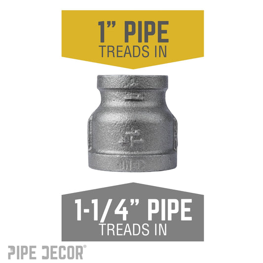 1 1/4 in. x 1 in. Black Reducing Coupling