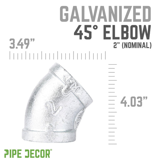 2 in. Galvanized Iron 45 Degree Elbow