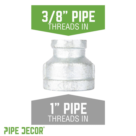 1 in. x 3/8 in. Galvanized Iron Reducing Coupling