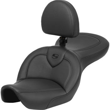 SADDLEMEN Roadsofa™ Seat - with Backrest - Black - FXDWG '96-'23 896-05-187BR