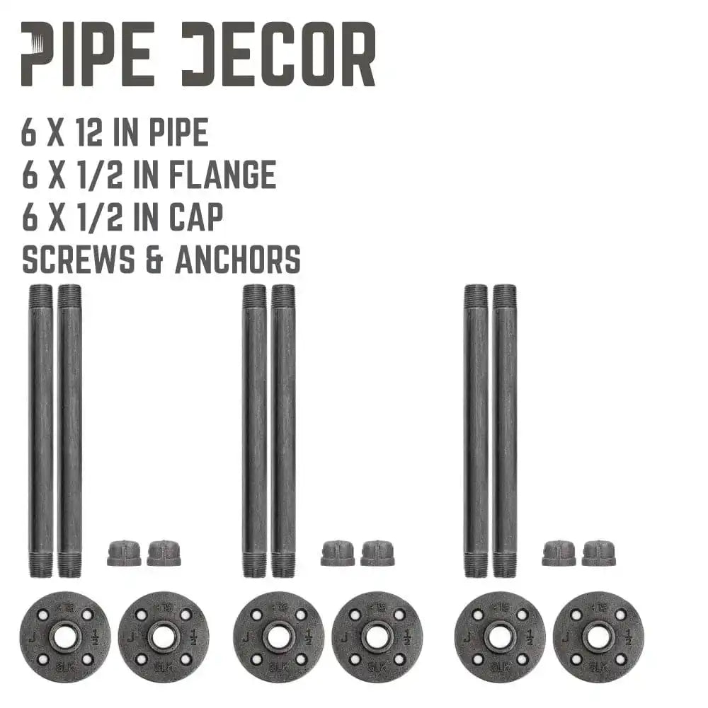 1/2 in. x 12 in. L Shelf Bracket Kit, 6 Pack