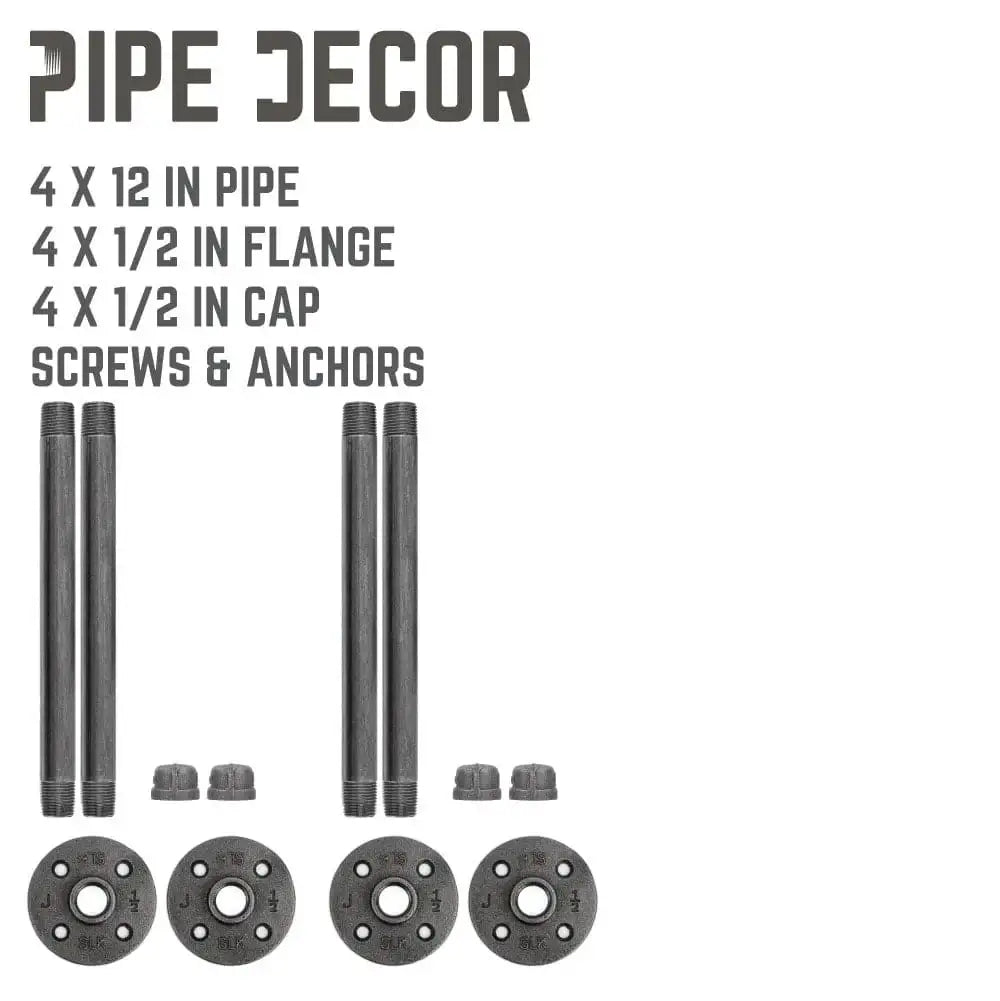 1/2 in. x 12 in. Shelf Bracket Kit, 4 Pack