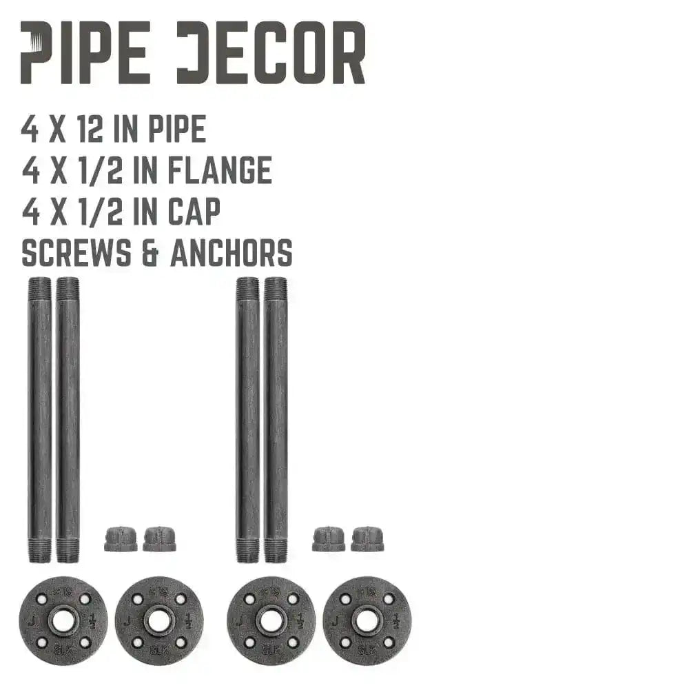 1/2 in. x 12 in. Shelf Bracket Kit, 4 Pack