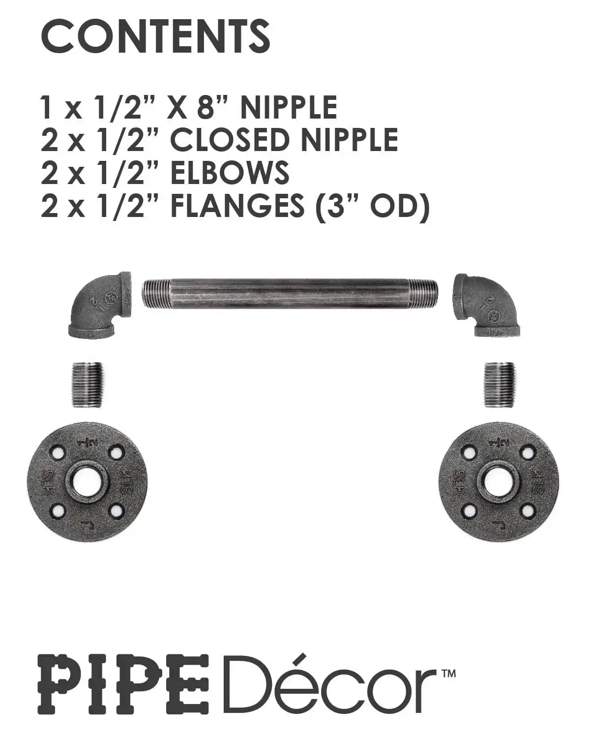 1/2 in. x 8 in. Barn Door Handle - 12.5 in. L