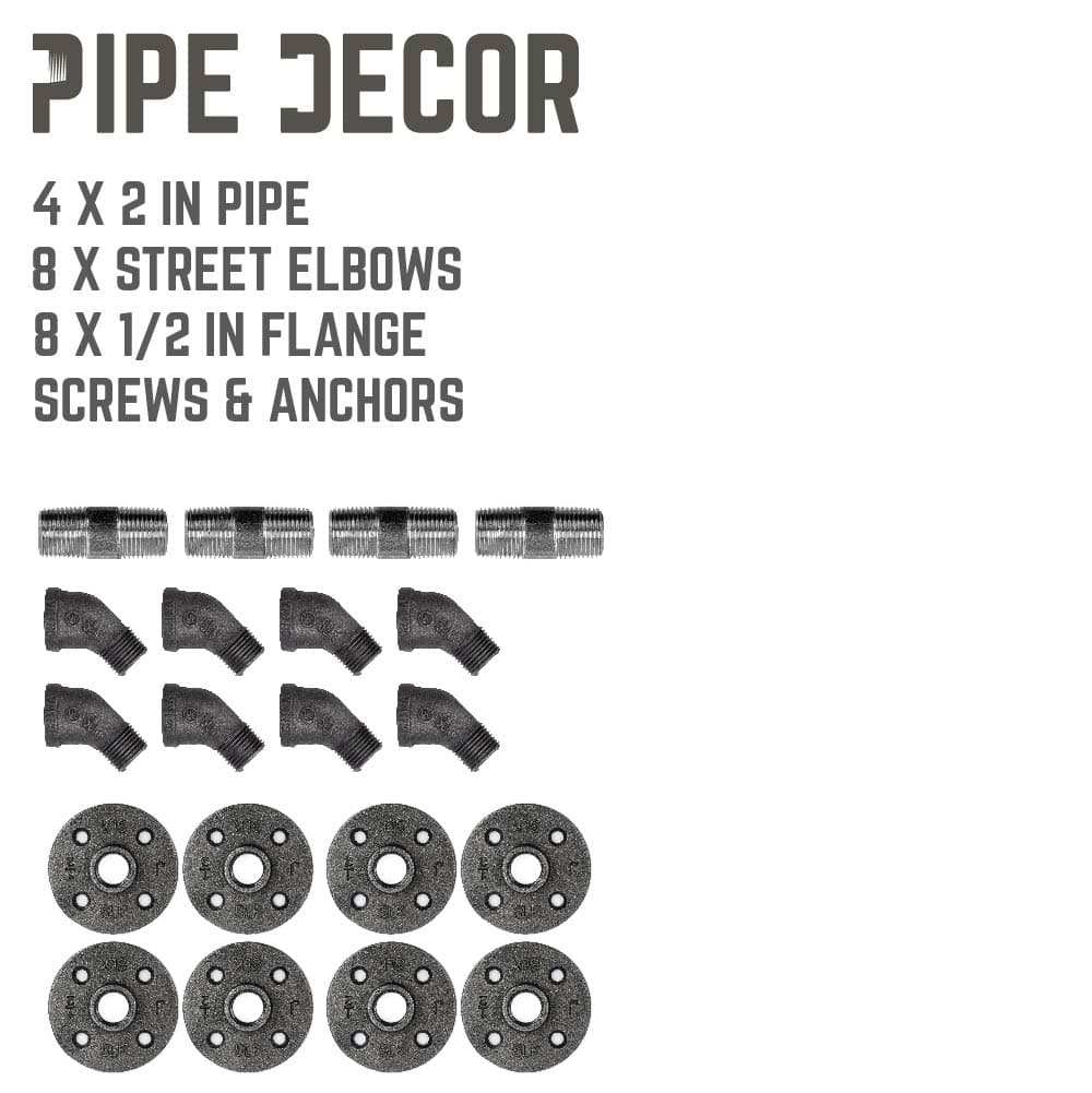 1/2 in. x 2 in. Double Flange Angled Bracket Kit, 4 Pack