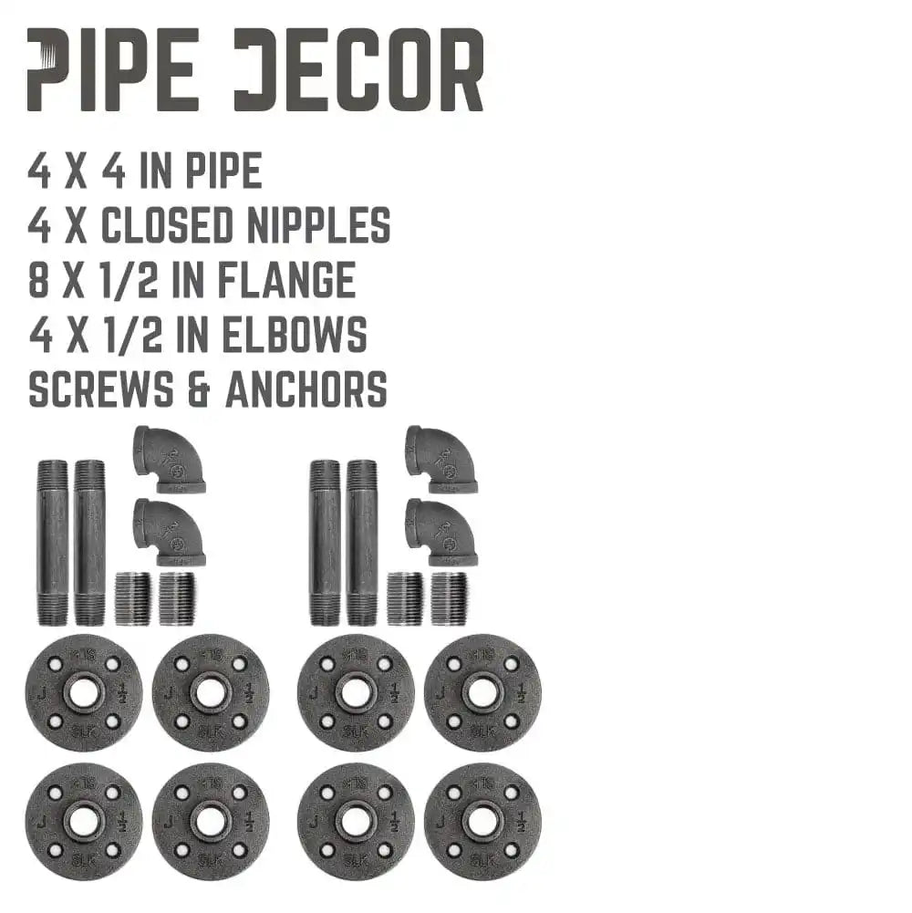 1/2 in. x 4 in. Double Flange Shelf Bracket, 4 Pack
