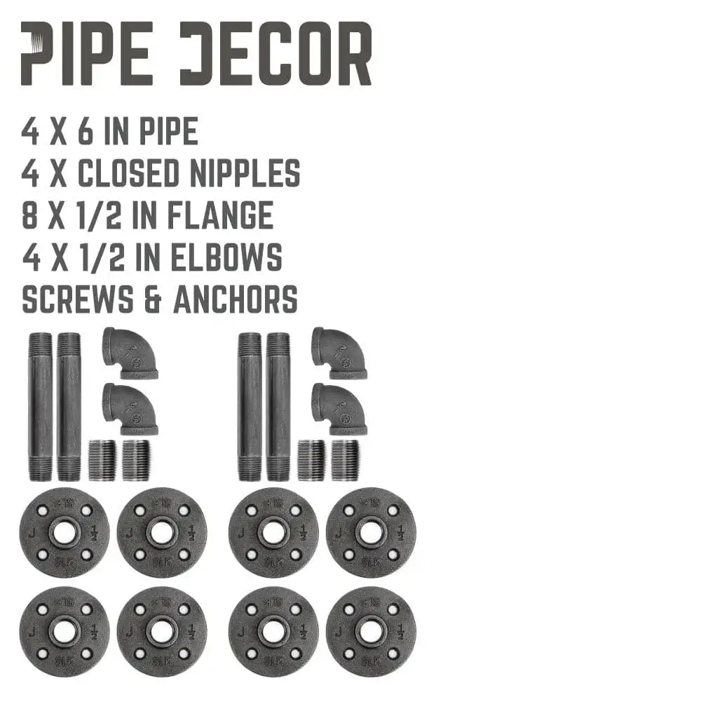 1/2 in. x 6 in. Double Flange Shelf Bracket, 4 Pack