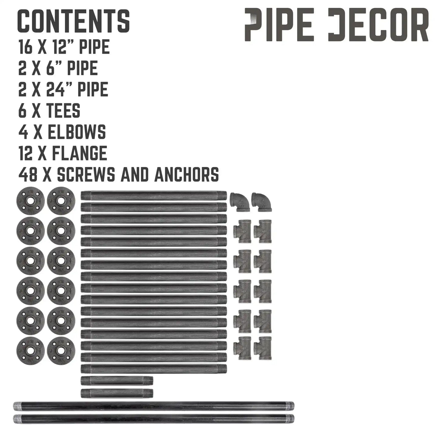 4 -Tier Floor Mounted Shelf By PIPE DECOR