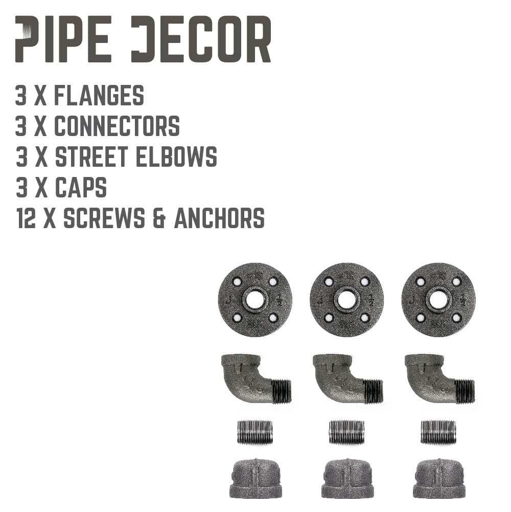 Wall Hook 3 Pack By PIPE DECOR