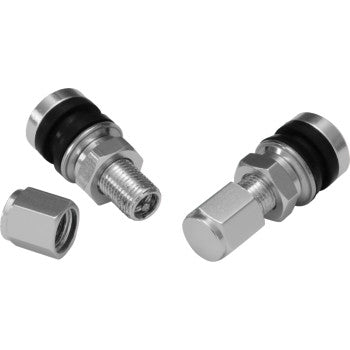 SHOW CHROME Valve Stem - Straight - 1-3/16" - Pair 5-801