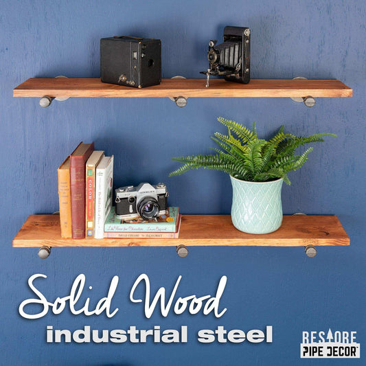 RESTORE Sunset Cedar 36 in. Shelves with Straight Brackets