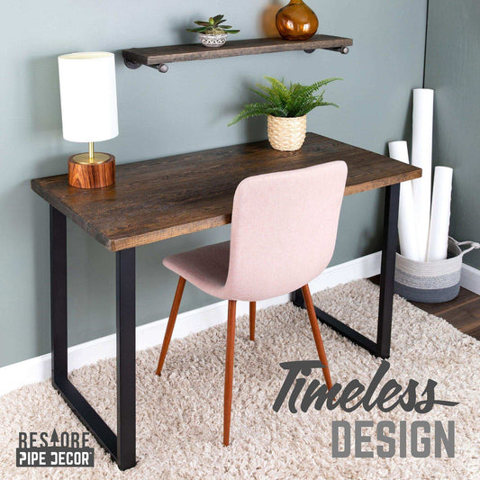 Skyline Trail Brown Solid Wood Desk with 28 in. Landscape Legs