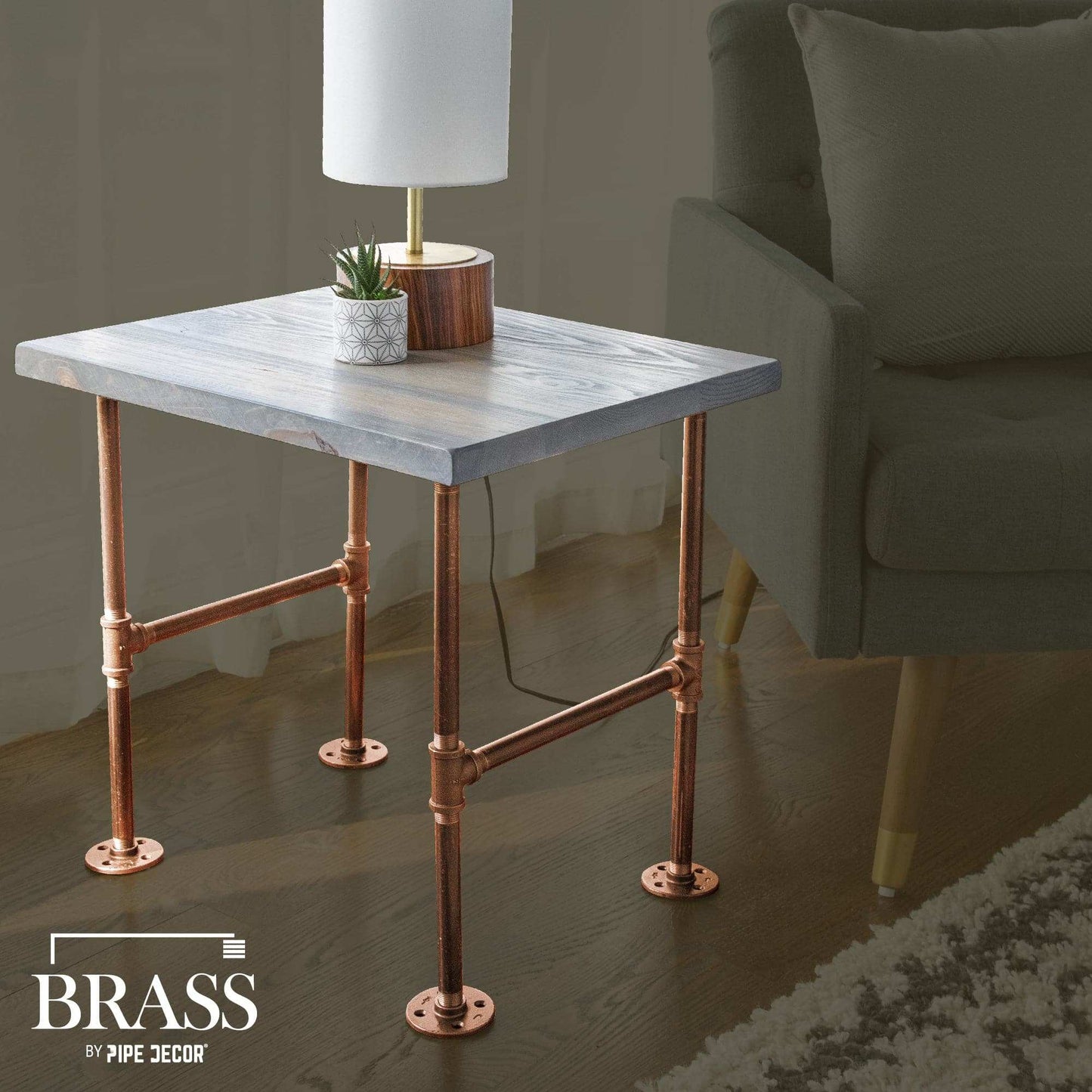 3/4 in. x 10 in. Red Brass Pipe