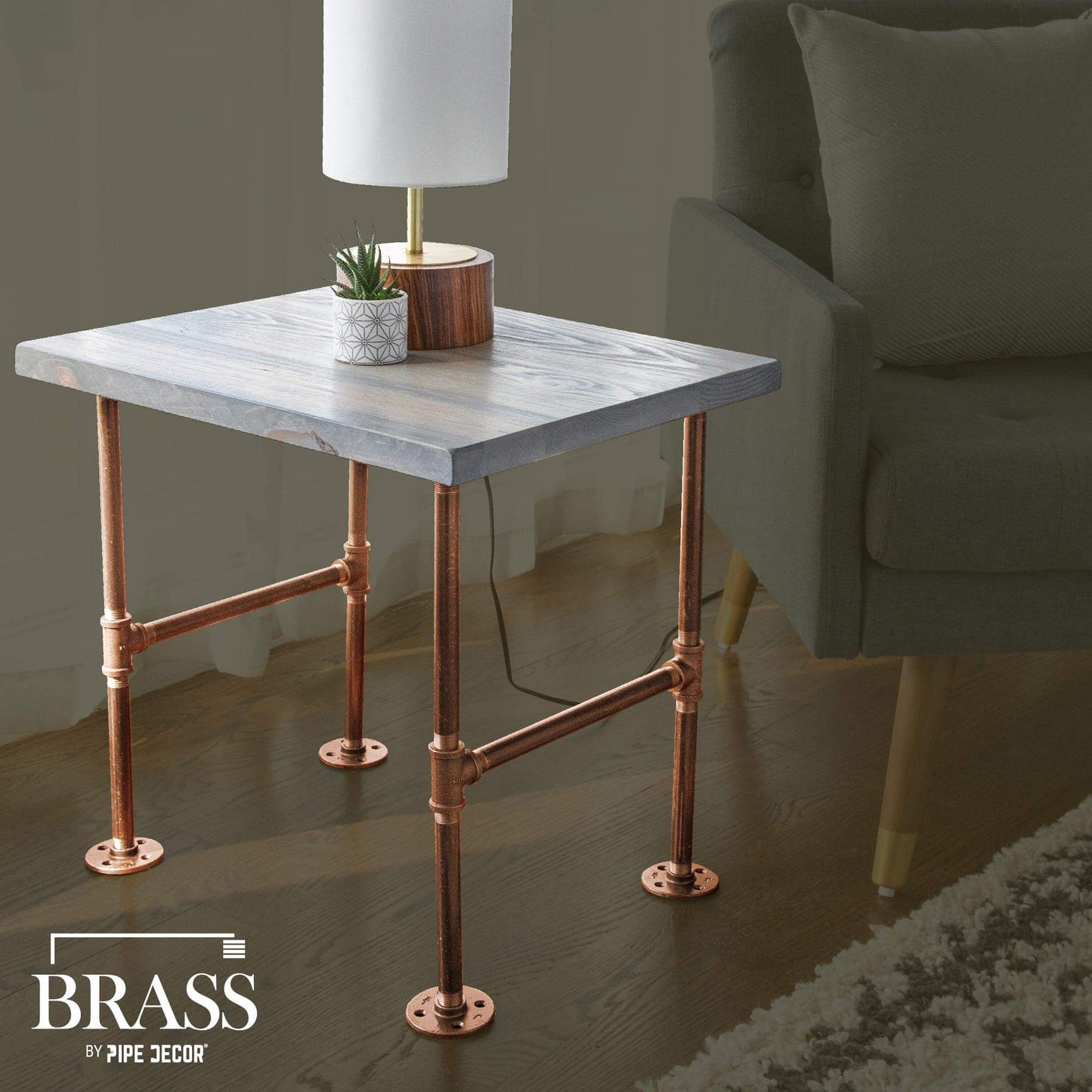 3/4 in. x 8 in. Red Brass Pipe