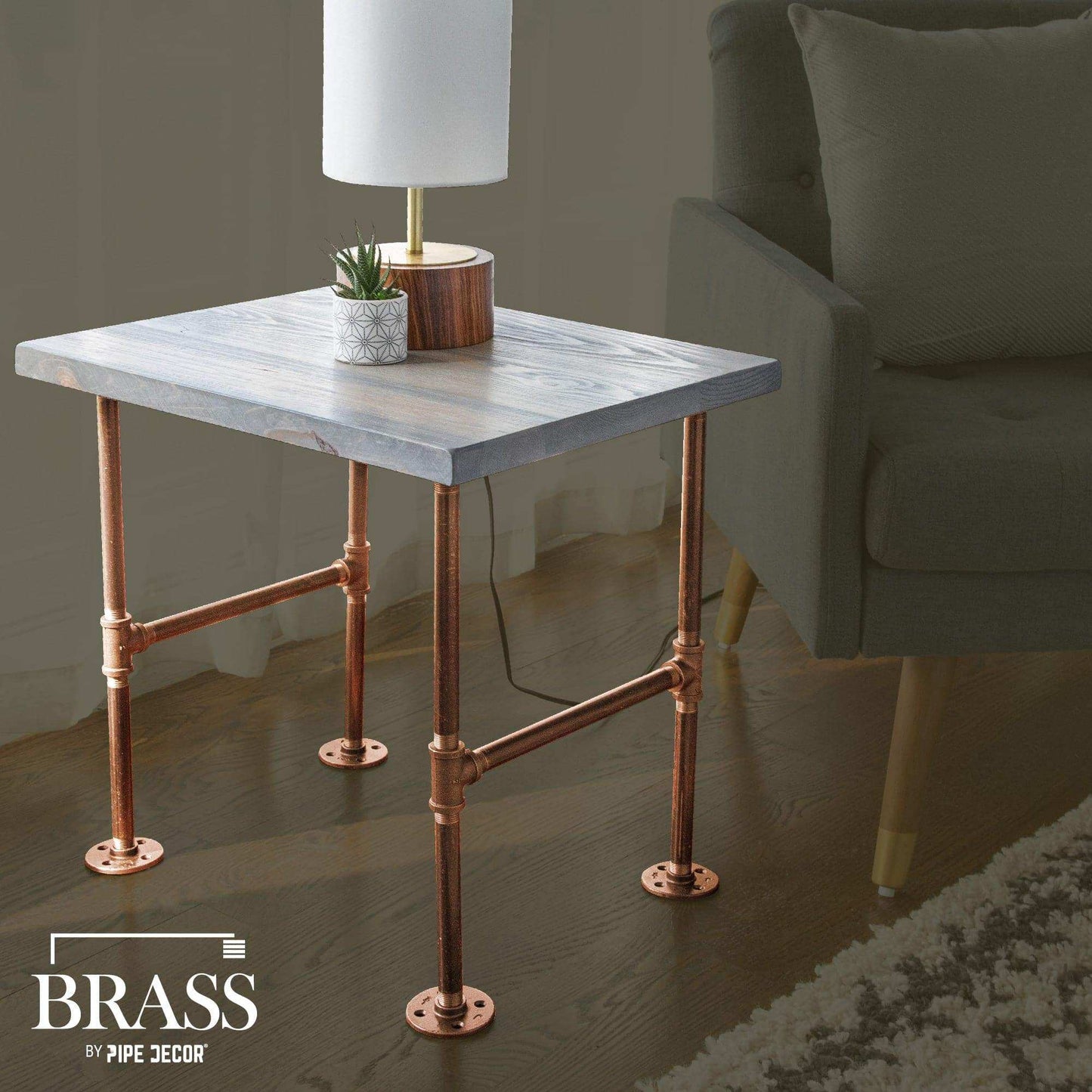 3/4 in. x 8 in. Red Brass Pipe